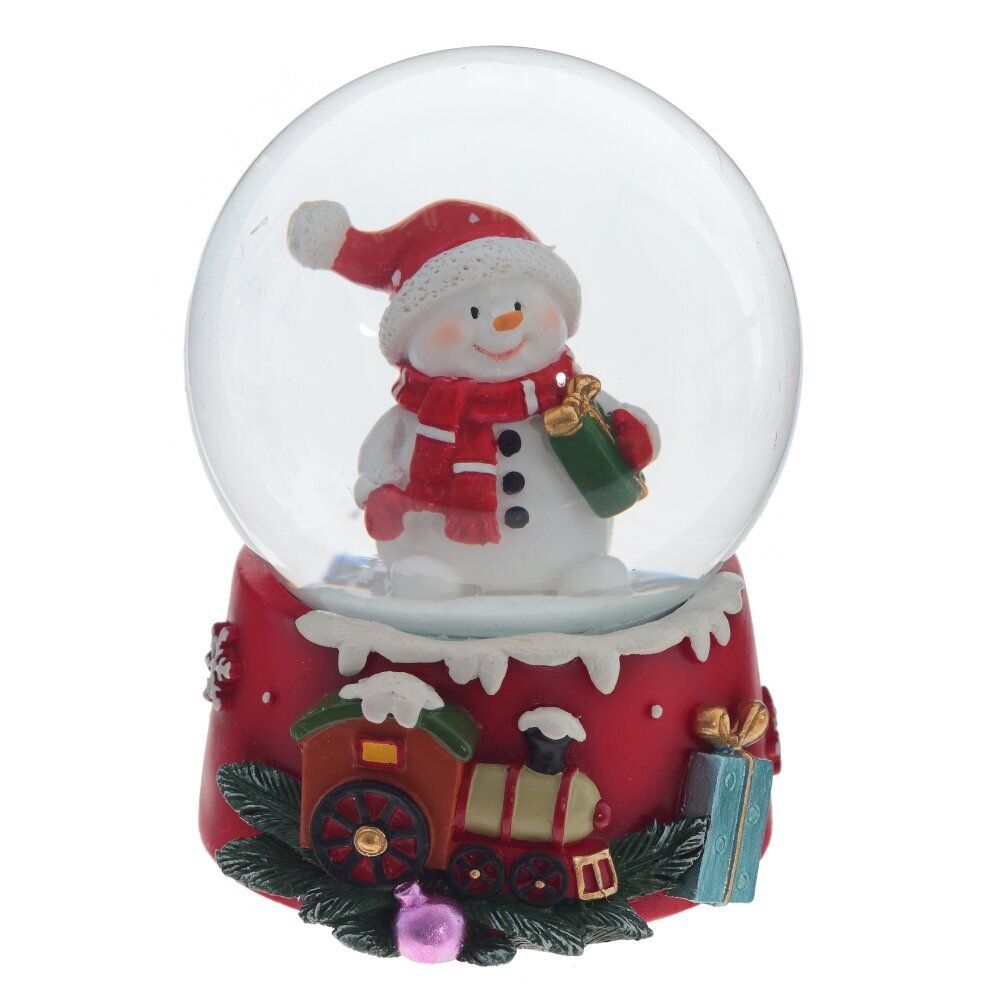 GAEM Фигурка декор в стекл шаре "Снеговик", D6 см, L6,5 W6,5 H8,5 см, 2в.
