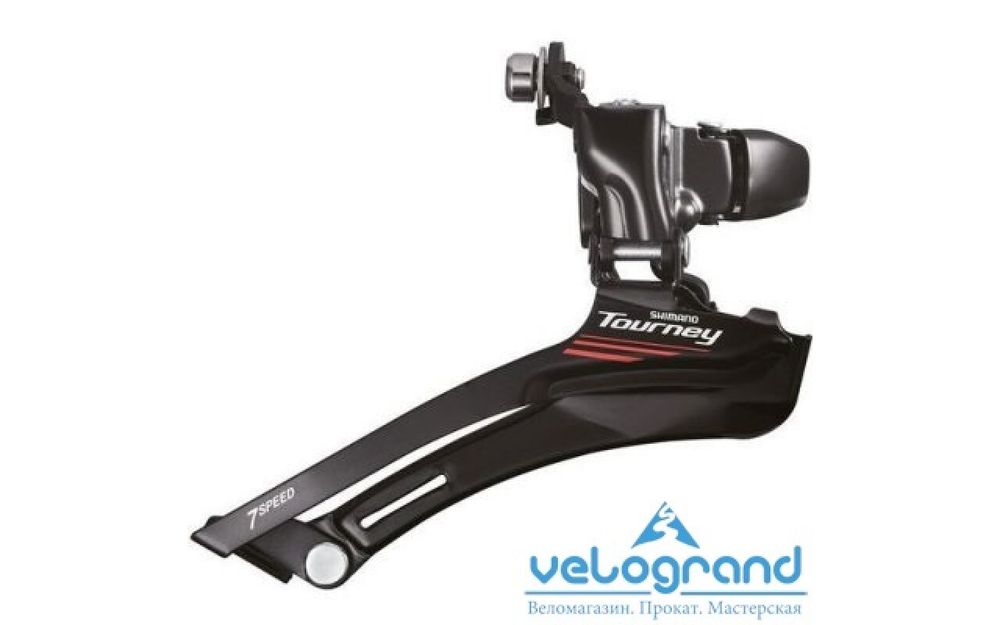 Переключатель передний Shimano Tourney FD-A070, 2x7 ск., хомут 31.8 с адапт.28.6, уг.:61-66, черный Переключатель передний Shimano Tourney FD-A070, 2x7 ск., хомут 31.8 с адапт.28.6, уг.:61-66, черный