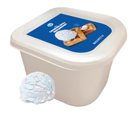 Мороженое сливочное "Сахарная вата и маршмеллоу" 1кг. кювет Морозпродукт