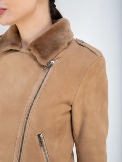 Дубленка авиатор натуральная автоледи Турция