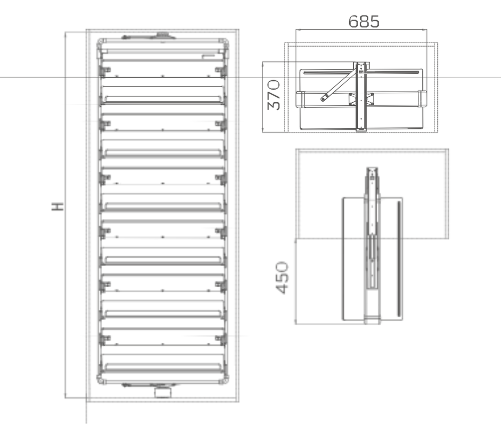 Вращающаяся обувница СЕРИЯ B (Морская волна)