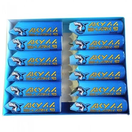 Петарды фитильные "АКУЛА SHARK 9" В008 80 мм, к-т 12шт  (1/72)
