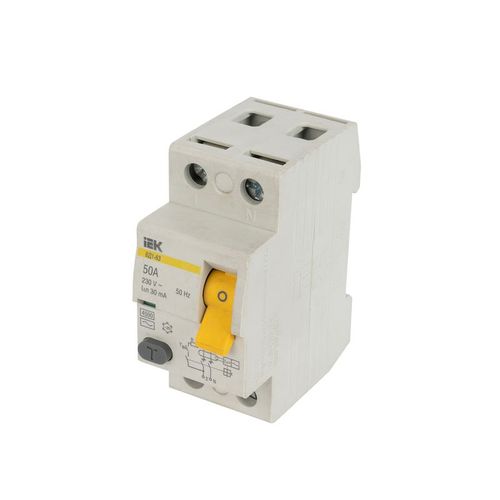 УЗО двухполюсное 50А 30мА тип АС IEK