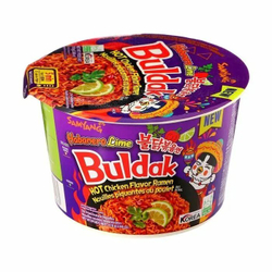 Корейская лапша быстрого приготовления Buldak бульдак Samyang, рамен Хабанеро Лайм, 110 г, в стакане
