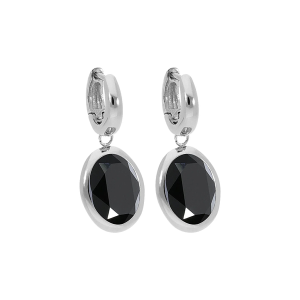 Серьги Qudo Creole TIVOLA small S jet 310533 BW/S