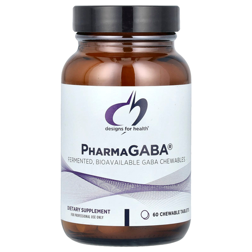 Designs For Health, PharmaGABA®, 60 жевательных таблеток (100 мг в 1 таблетке)