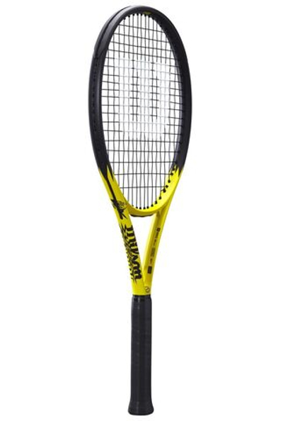 Теннисная ракетка Wilson Minions Clash 100 V2.0 - yellow/black + Струны + Натяжка