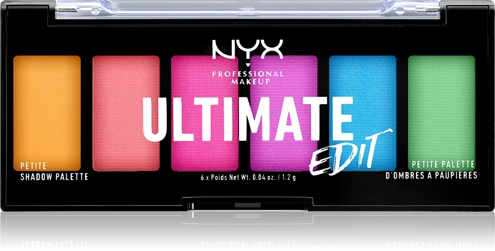 NYX Professional Makeup Ultimate Edit Petite Shadow - палитра теней для век, 6× 1,2 g