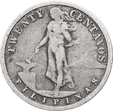 20 сентаво 1911 Филиппины (под администрацией США)