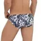 Мужские плавки черные с белым принтом Clever Moda RIDDLE SWIMSUIT BRIEF 115011