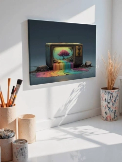 Картина на стену 40 X 50 Телевизор арт