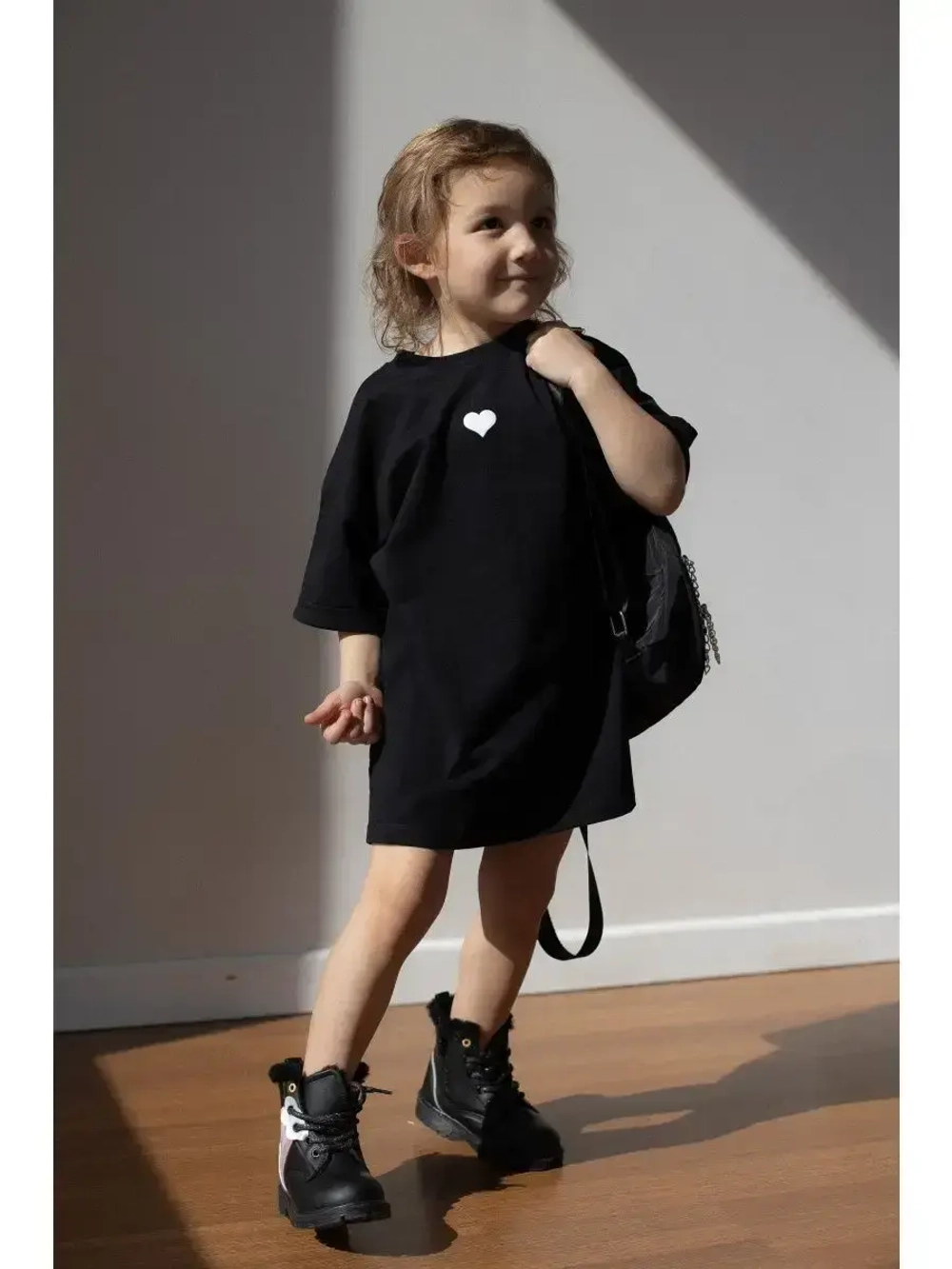 Платье детское трикотажное в садик