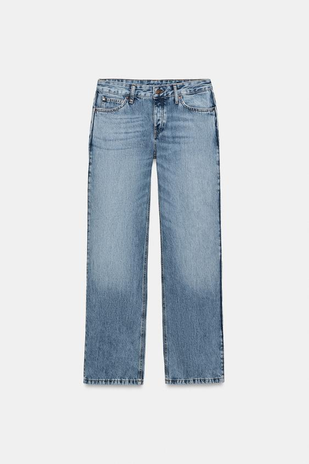 ZARA ДЖИНСЫ BOOTCUT С НИЗКОЙ ПОСАДКОЙ — ZW COLLECTION, СИНИЙ