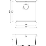 Кухонная мойка Omoikiri Kata-40-U-WH