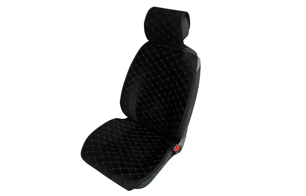 Накидки сидений перед Coolpart MAXIMAL (к-т2шт) - XV8-BLBL - Велюр черный/ шов черный