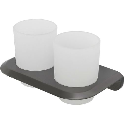 Стакан для зубных щеток Cezares Liner LINER-TUMDS-GM двойной Оружейная сталь