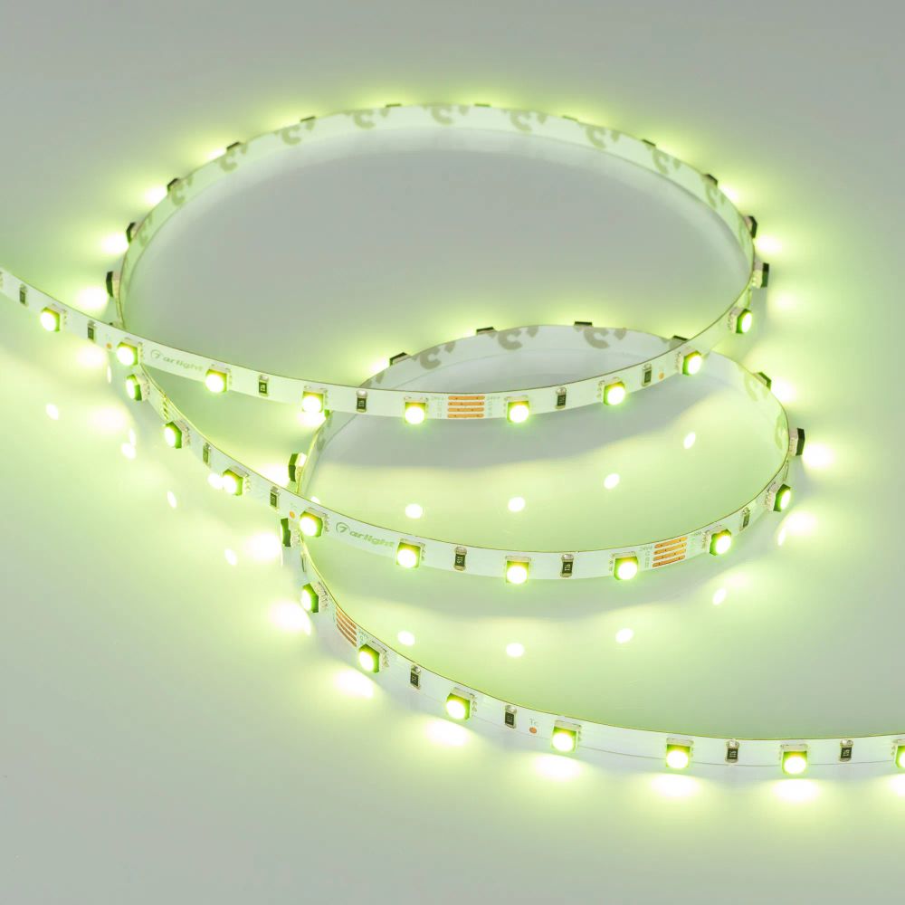 Светодиодная лента MINI-F60-5mm 24V RGB (6 W/m, IP20, 3535, 5m) (Arlight, узкая) 025706(2)