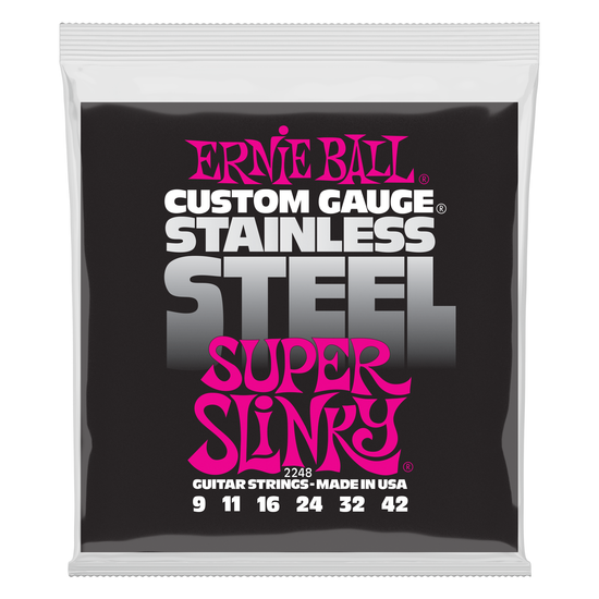 Струны для электрогитары ERNIE BALL 2248 Stainless Steel Slinky Super 9-42