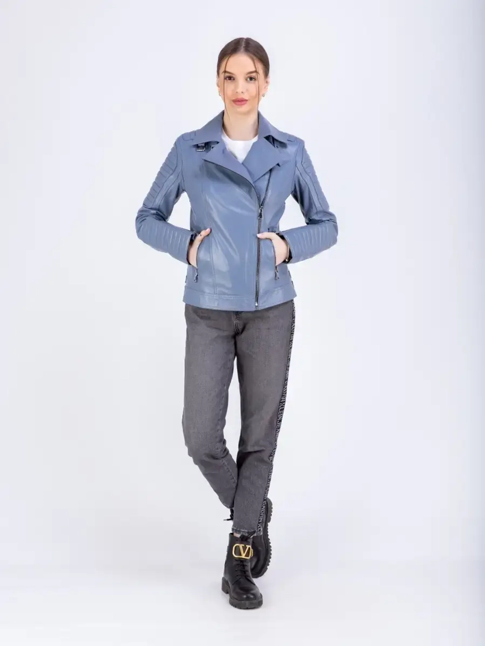 Косуха кожаная куртка женская Турция