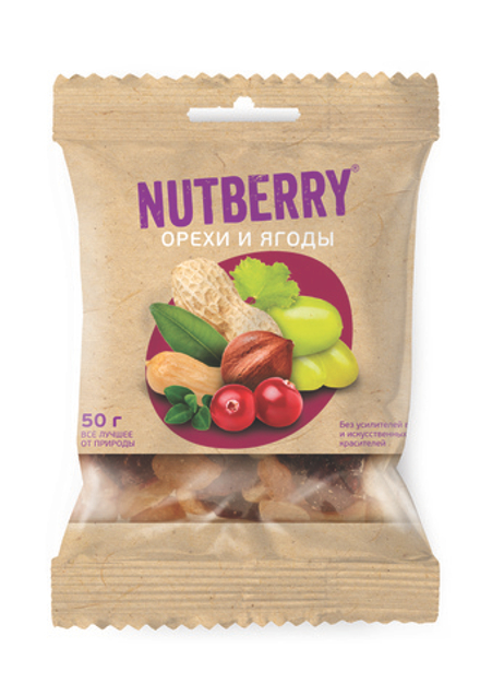 NUTBERRY Смесь орехи и ягоды 50 г