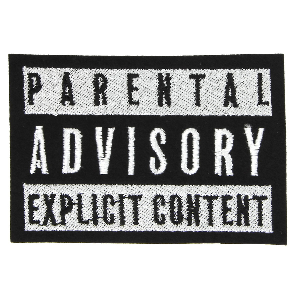 Нашивка с вышивкой Parental Advisory