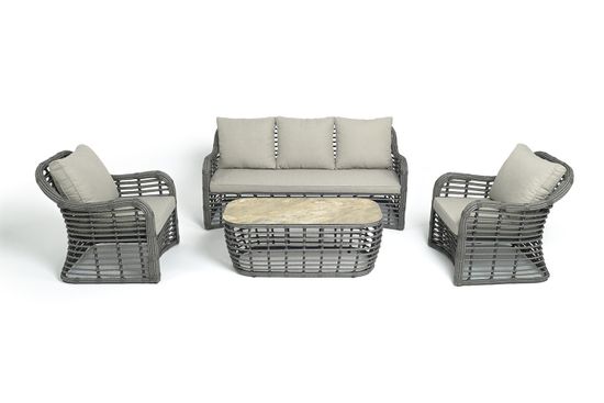 "Ницца" лаунж-зона из искусственного ротанга, цвет бронзовый