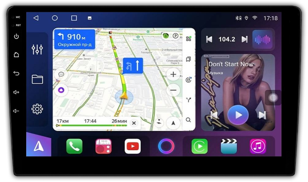 Магнитола Sollers ST6 2023+ (штатный сенсорный экран) - FarCar ISO-ST6 монитор 9" QLED на Android 13, 8 ядер (TS18), CarPlay, 4G SIM-слот