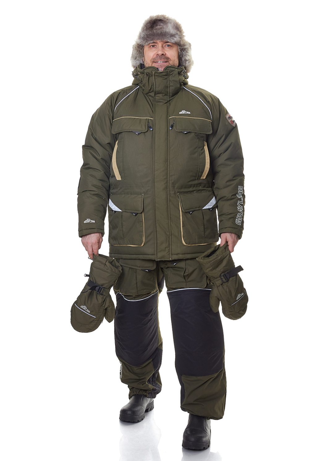 Камчатка костюм для рыбалки GRAYLING, зимний -45, хаки 33 700