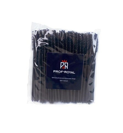 Щеточка для ресниц чёрная  50 шт Prof-Royal