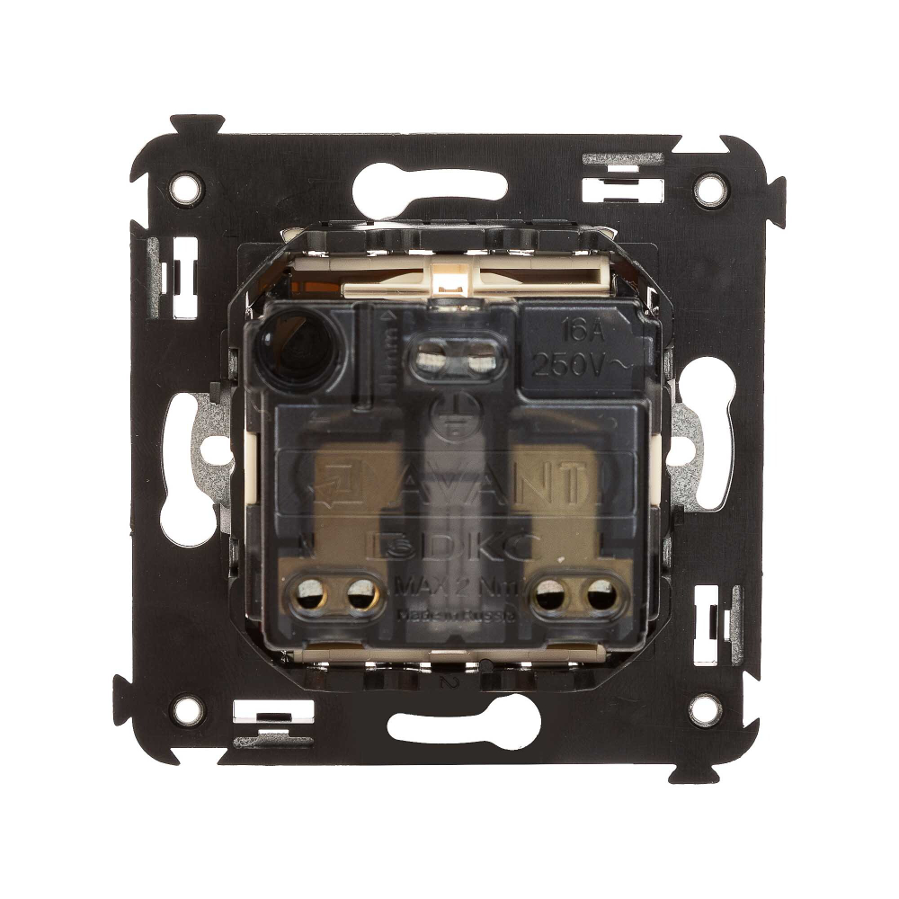 Розетка в стену, 2P+E, с з/ш, "Avanti", "Ванильная дымка"