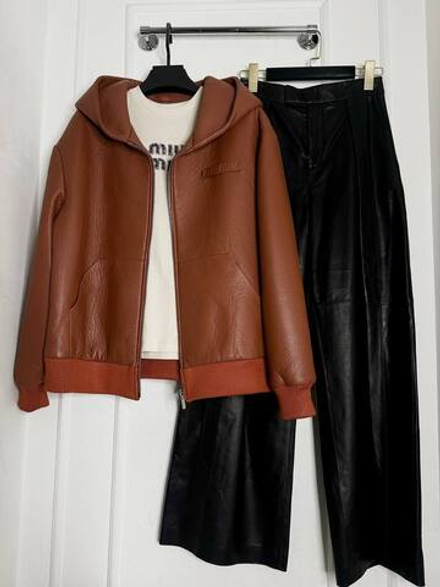 Кожаная куртка MIU MIU