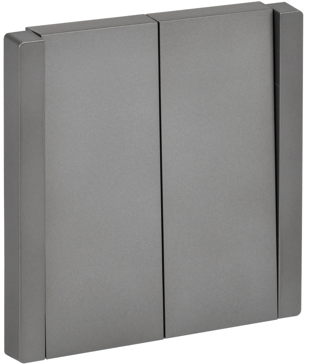 FORTE&PIANO Выключатель 2-клавишный проходной 10А FP507 сталь IEK