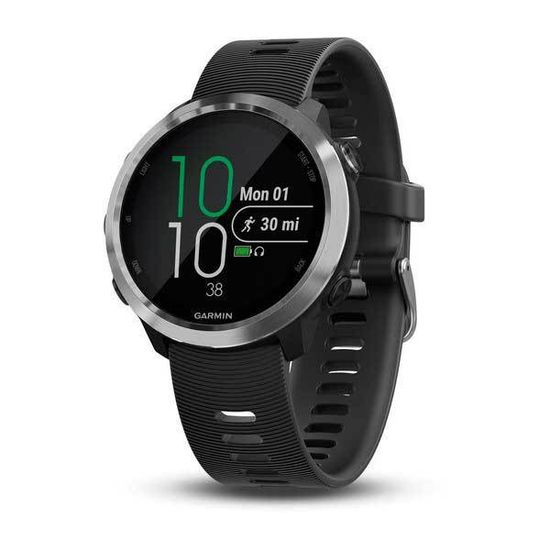 Спортивные смарт часы Garmin Forerunner 645 Music серебристые с черным ремешком 010-01863-30