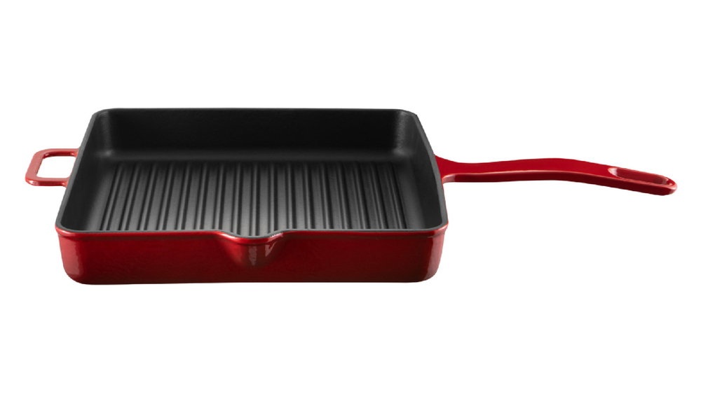 Сковорода-гриль 25х25см Voeux L'amour красная