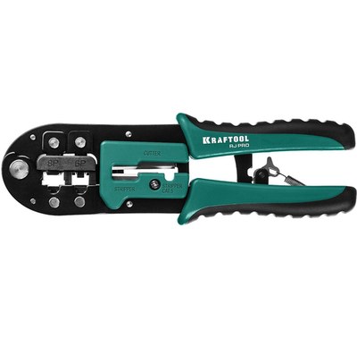 KRAFTOOL RJ-Pro, (RJ45, RJ11,RJ12), универсальный кримпер (22698)