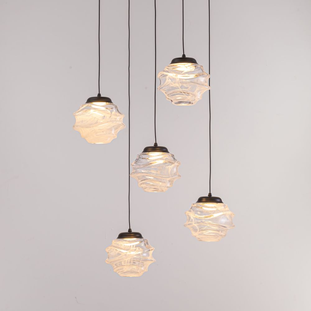 Подвесной светильник MD25030003-5A matt black/clear