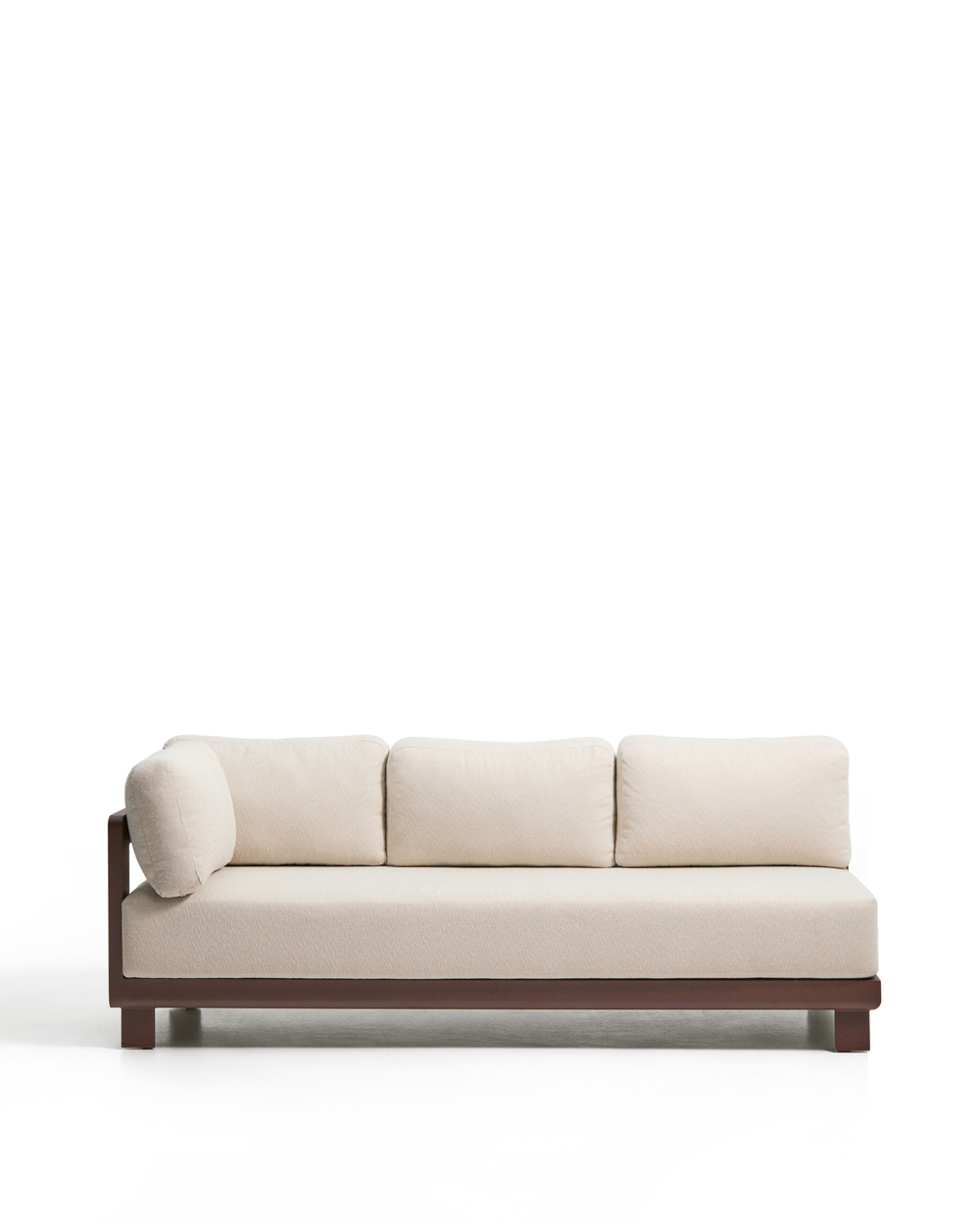 Трехместный диван Nerano из коричневого алюминия, 208 см