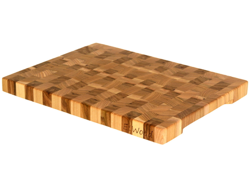 Торцевая разделочная доска 40x30x3 см. карагач (вяз), орт. 004