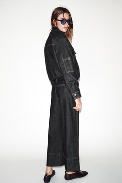 ZARA УТЕПЛЕННЫЙ БОМБЕР С ВОРОТНИКОМ-СТОЙКОЙ, ЧЕРНЫЙ