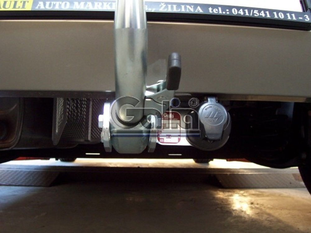 Фаркоп оцинкованный Galia R080A для Renault Clio хетчбек 2005-2012, 2012-(паспорт и сертификат в комплекте)(без электрики)