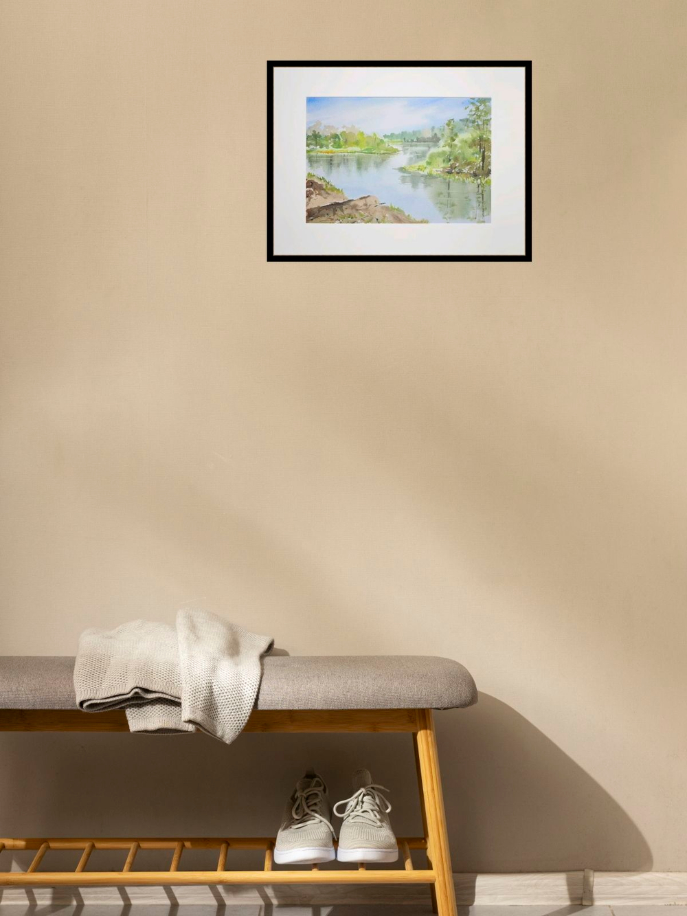 Картина авторская акварельная в паспарту 30х40 см на стену для интерьера "Майская Желча"