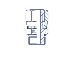 Прямые BSP, обжатая гайка, уплотнение тип H