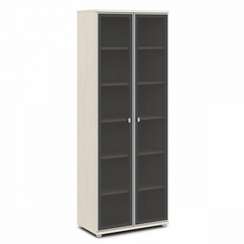 Шкаф со стеклом в алюминиевом профиле высокий 820х440х2195 V-611