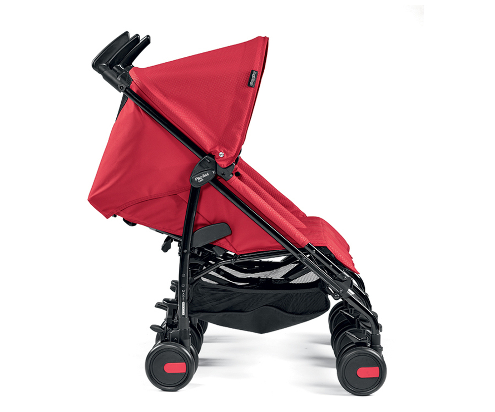 Коляска-трость для двойни Peg-Perego Pliko Mini Twin Classico (Красный)