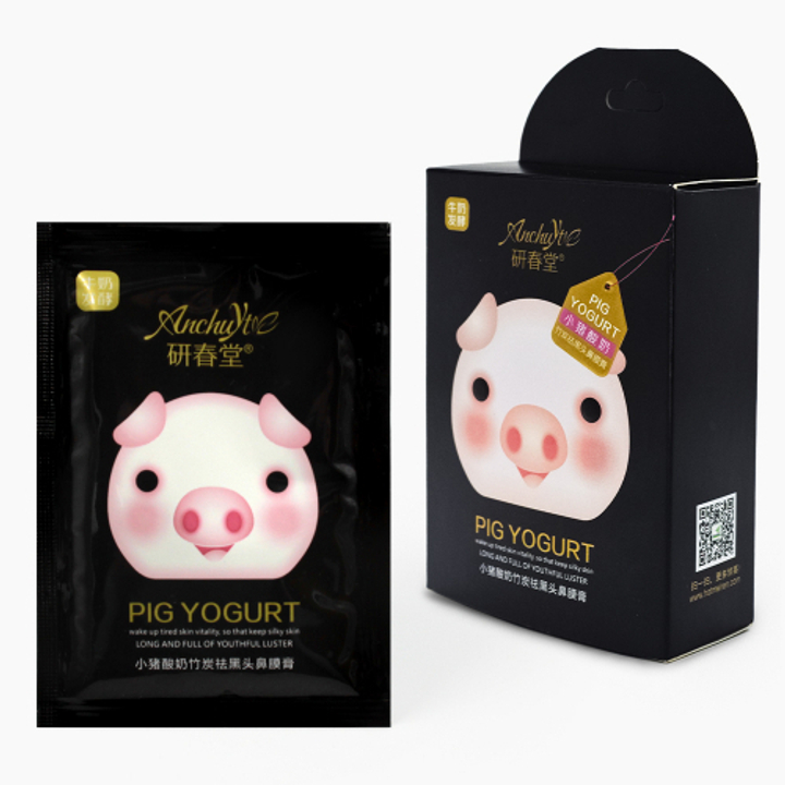 Пластырь для носа AnchuYt от черных точек Pig Yogurt "Хрюшка", 1 г