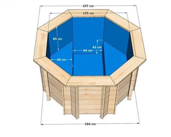 Купель для бани и улицы 197*197