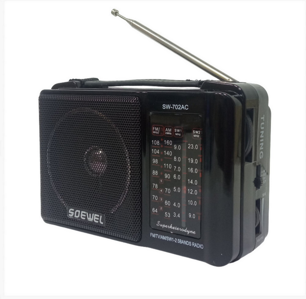 Радиоприемник переносной FM TV AM SW сеть/бат. Soewel SW-702AC