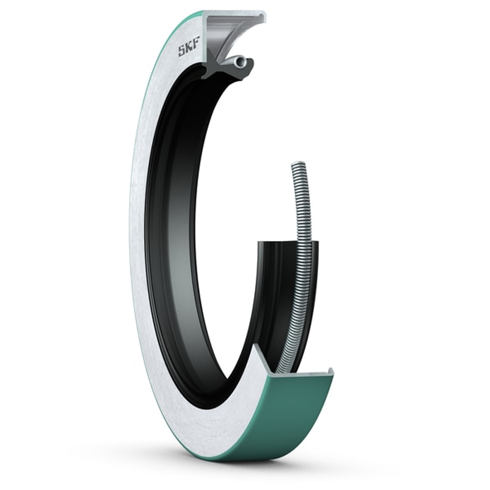 Манжетное уплотнение с металлическим корпусом, кромкой SKF Wave и вспомогательной контактной кромкой, для жидкой или пластичной смазки 9663