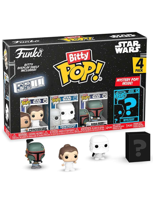 Фигурка Funko Bitty POP! Star Wars S2 Princess Leia+Snowtrooper+Boba Fett+Mystery (1 of 4) 4PK 83669