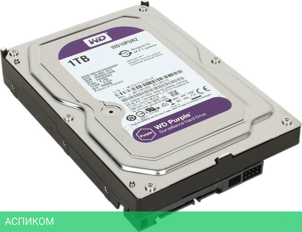 Жесткий диск WD 1TB WD10PURZ